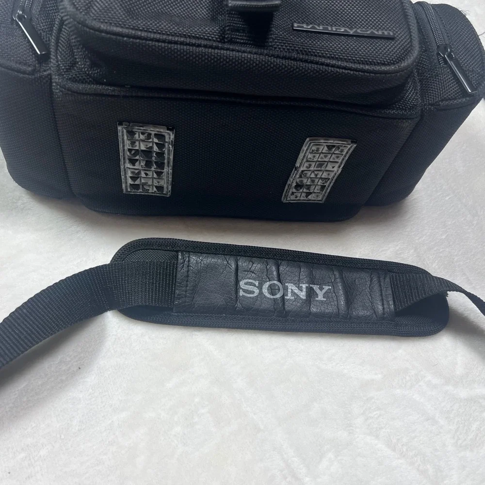 Sony Handycam Camera Bag Black Nylon Padded Shoulder Case with Adjustable Strap